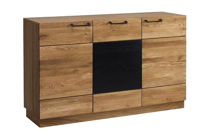 Byrå Luxey 150 cm - Trä|Natur|Svart - Möbler - Förvaring - Byrå