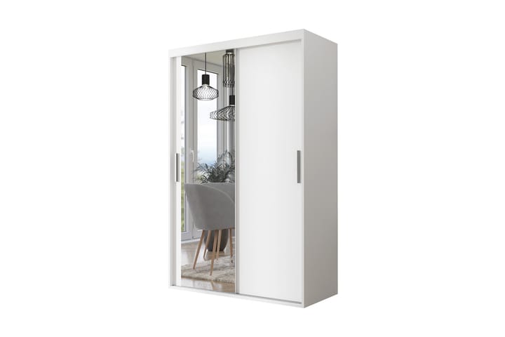 Garderob Collado med Spegel 120 cm - Vit - Möbler - Förvaring - Garderober & garderobssystem