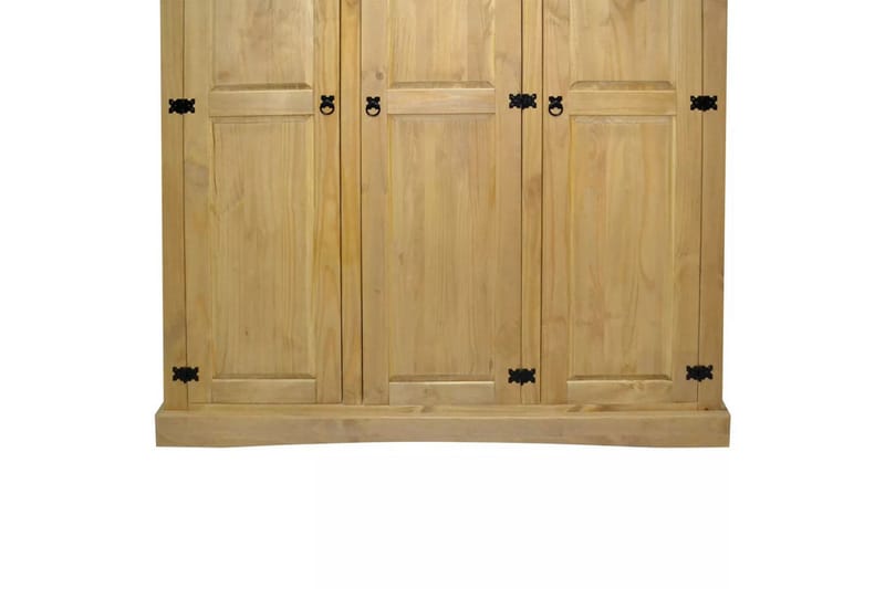 Garderob i mexikansk Coronastil furu 3 dörrar - Brun - Möbler - Förvaring - Garderober & garderobssystem