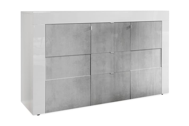 Sideboard Duilia 138 cm - Vit|Betong - Möbler - Förvaring - Sideboard & skänk