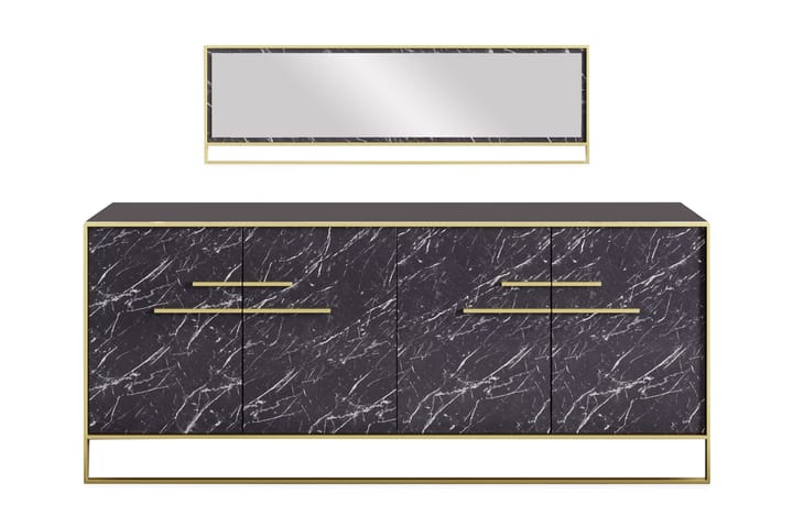 Sidobord Sahriya 180 cm - Guld|Svart - Möbler - Förvaring - Sideboard & skänk