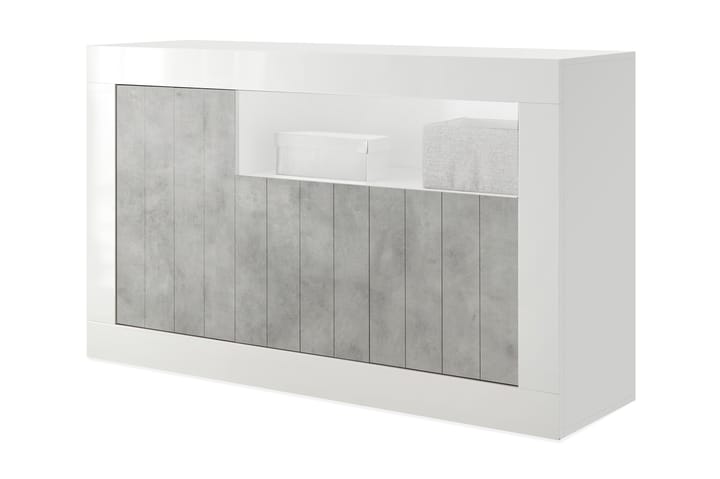 Skänk Calpino Medio 138 cm - Vit|Grå - Möbler - Förvaring - Sideboard & skänk