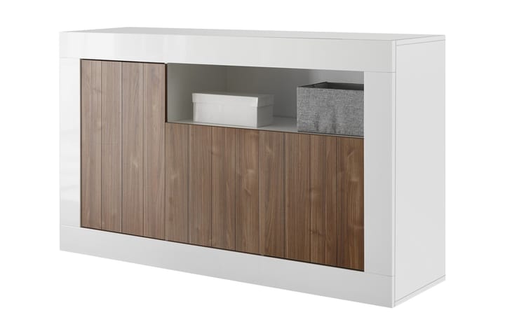 Skänk Calpino Medio 138 cm - Vit|Trä|Natur - Möbler - Förvaring - Sideboard & skänk