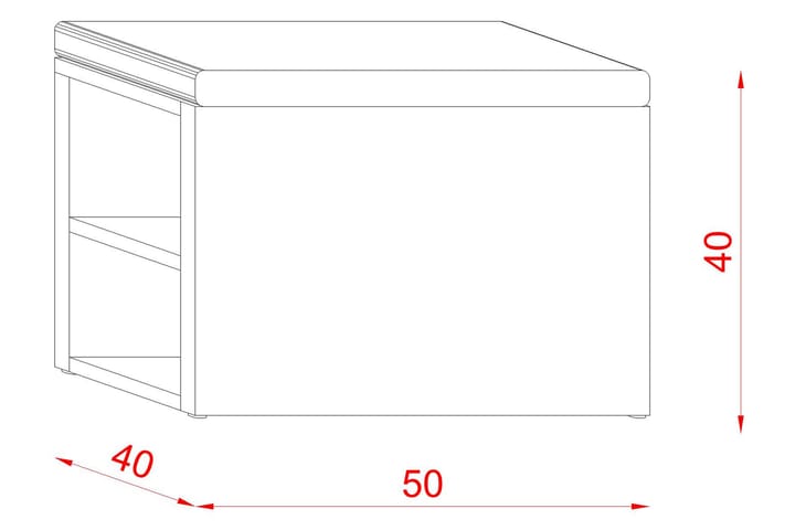 Vitrinskåp Nickler 50x150 cm - Vit/Ek - Möbler - Hallmöbler - Möbelset för hall & entre