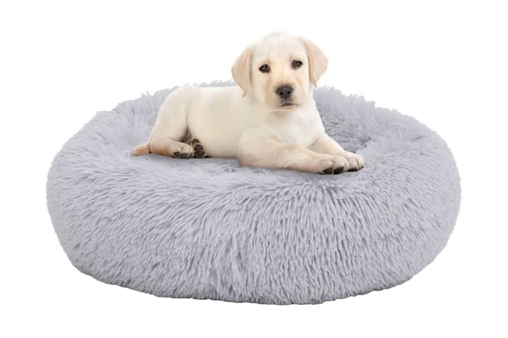 Hund- och kattkudde tvättbar ljusgrå 70x70x15 cm plysch - Ljusgrå - Möbler - Husdjursmöbler - Hundmöbler - Hundbädd & hundsäng