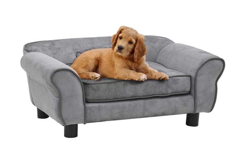 Hundsoffa grå 72x45x30 cm plysch - Grå - Möbler - Husdjursmöbler - Hundmöbler - Hundbädd & hundsäng