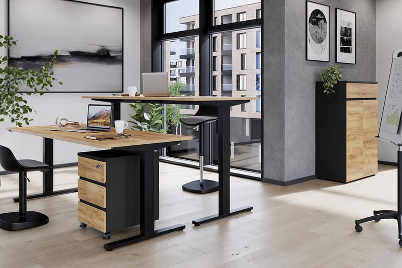 Kontorsmöbelset Boudicca - Svart/Plast - Möbler - Kontorsmöbler - Möbelset för kontor
