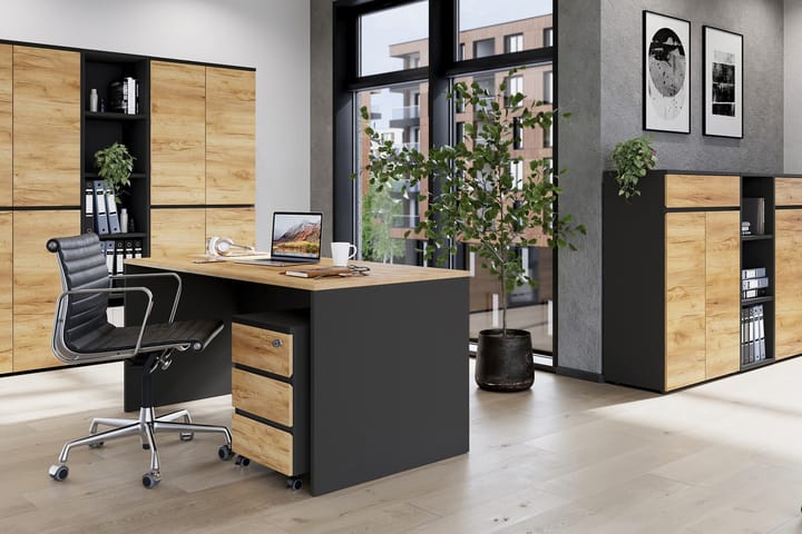 Kontorsmöbelset Boudicca - Svart/Plast - Möbler - Kontorsmöbler - Möbelset för kontor