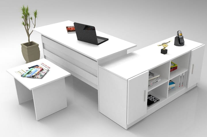 Möbelset Kontor Zrego - Vit - Möbler - Kontorsmöbler - Möbelset för kontor
