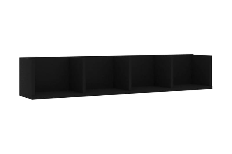 CD-hylla svart 100x18x18 cm spånskiva - Svart - Förvaring - Hylla - Bokhylla