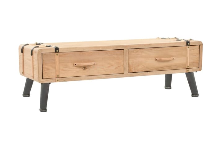 TV-bänk 110x33x35 cm massivt granträ - Brun - Utemöbler & utemiljö - Balkong & altan - Balkongmöbler - Balkongbord