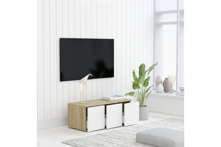 TV-bänk 80x34x30 cm spånskiva - Beige - Möbler - TV- & Mediamöbler - TV-bänk & mediabänk