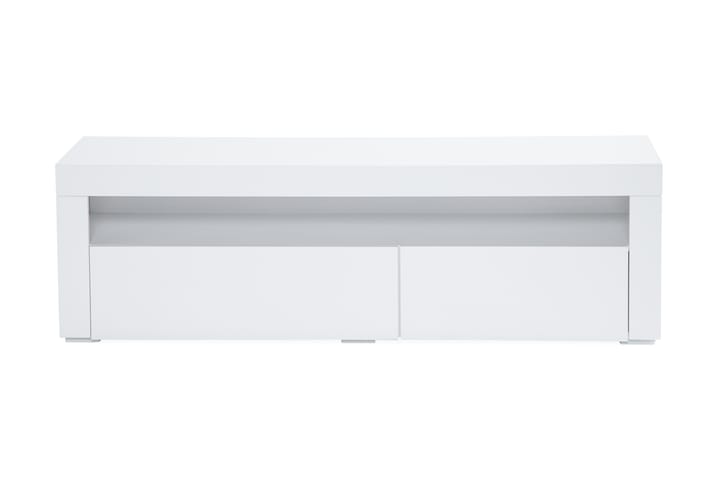 TV-Bänk Berkinge 155 cm med LED-Belysning - Vit - Möbler - TV- & Mediamöbler - TV-bänk & mediabänk