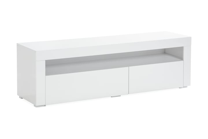 TV-Bänk Berkinge 155 cm med LED-Belysning - Vit - Möbler - Bord & matgrupp - Avlastningsbord & sidobord - Sängbord & nattduksbord