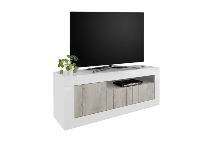 TV-bänk Calpino 138 cm - Vit|Beige - Möbler - TV- & Mediamöbler - TV-bänk & mediabänk