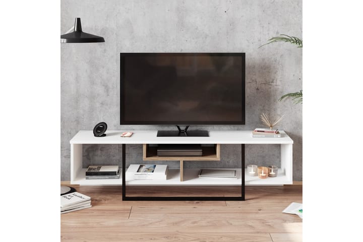 TV-Bänk Chintala 149 cm - Vit/Svart - Möbler - TV- & Mediamöbler - TV-bänk & mediabänk
