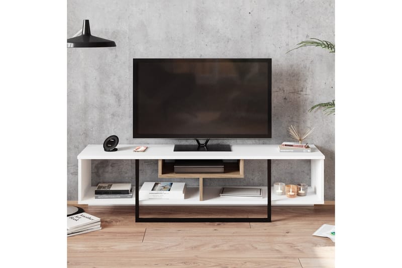 TV-Bänk Chintala 149 cm - Vit/Svart - Möbler - TV- & Mediamöbler - TV-bänk & mediabänk