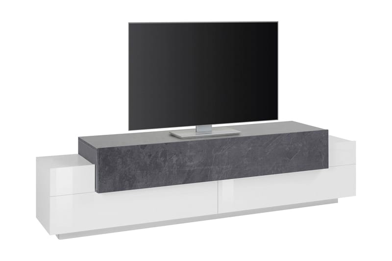 Tv-bänk Cordera 200 cm - Vit/Svart - Möbler - Bord & matgrupp - Soffbord
