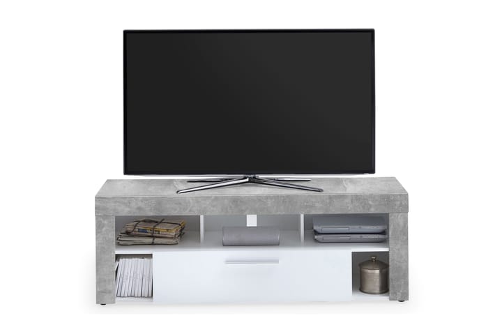 TV-bänk Eriza 150 cm - Vit|Betong - Möbler - TV- & Mediamöbler - TV bänk & mediabänk