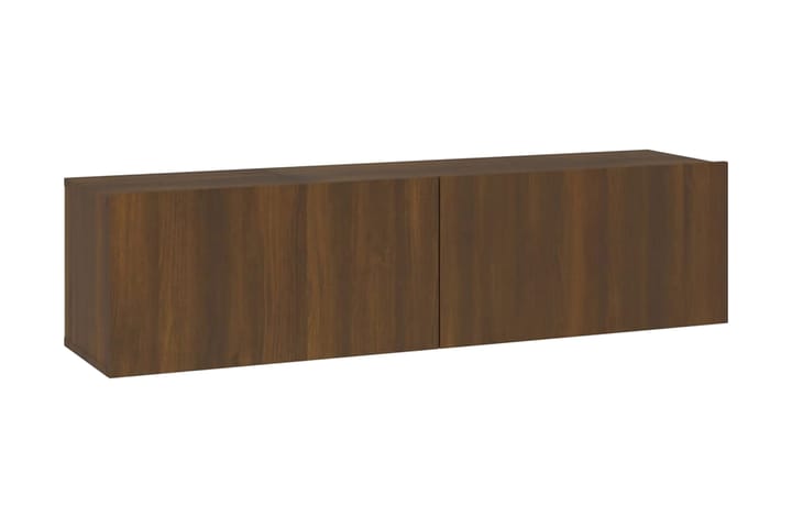TV-bänk för vägg brun ek 120x30x30 cm konstruerat trä - Brun - Möbler - Soffa - Divansoffa & schäslongsoffa