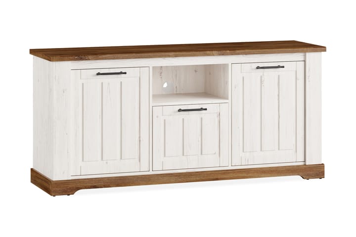 TV-bänk Fabas 163 cm 3 Dörrar - Ek|Offwhite - Förvaring - Förvaringsmöbler - Sideboard & skänk
