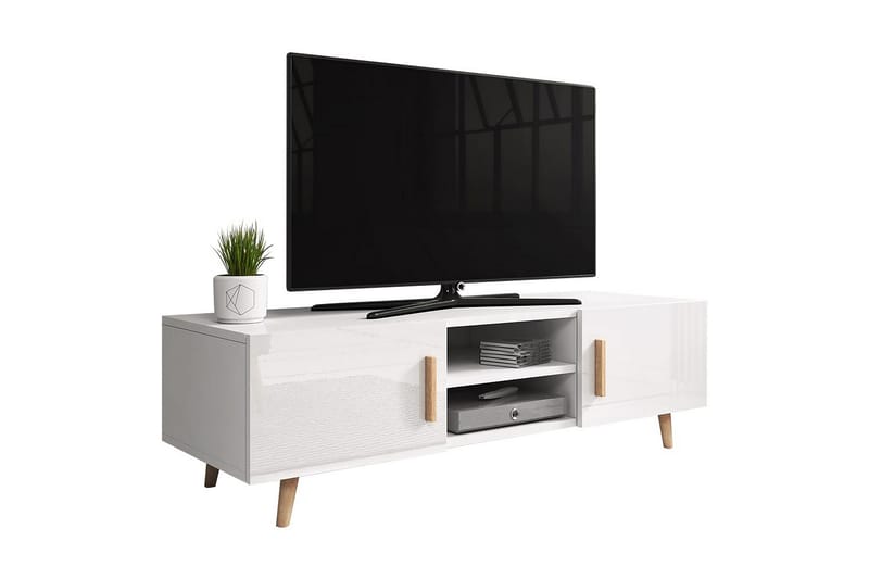 Tv-bänk Foskros 50x42x140 cm - Vit - Möbler - TV- & Mediamöbler - TV-bänk & mediabänk