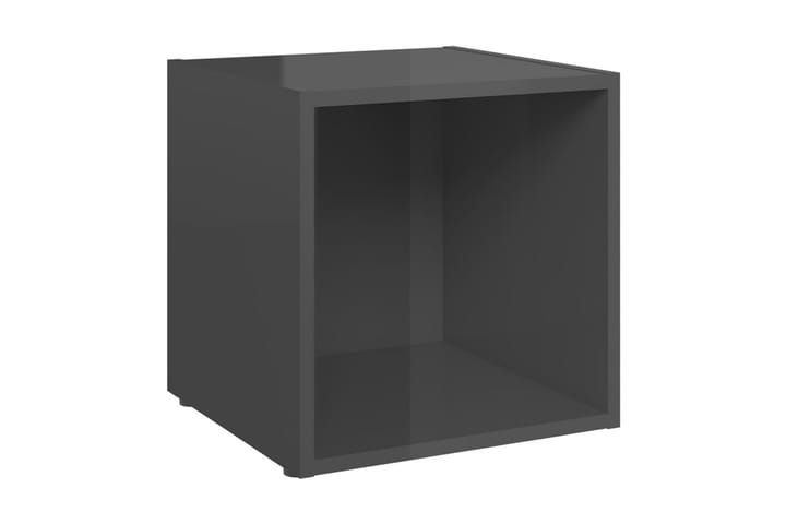TV-bänk grå högglans 37x35x37 cm spånskiva - Grå - Möbler - TV- & Mediamöbler - TV bänk & mediabänk