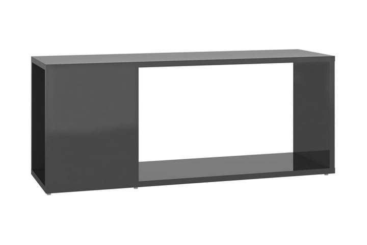 TV-bänk grå högglans 80x24x32 cm spånskiva - Grå - Möbler - Bord & matgrupp - Avlastningsbord & sidobord