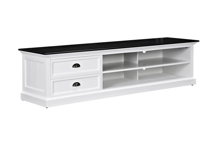 TV-bänk Hampton 180 cm - Vit|Svart - Möbler - Bord - Matbord & köksbord