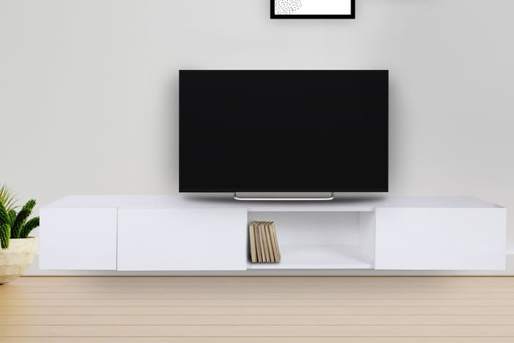 Tv-bänk Lageneu 180 cm - Vit - Möbler - TV- & Mediamöbler - TV bänk & mediabänk