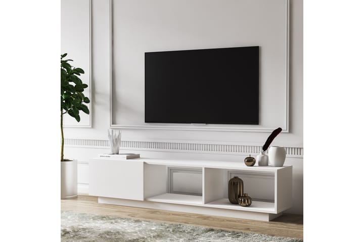Tv-bänk Lepanto 180 cm - Vit - Möbler - TV- & Mediamöbler - TV-bänk & mediabänk