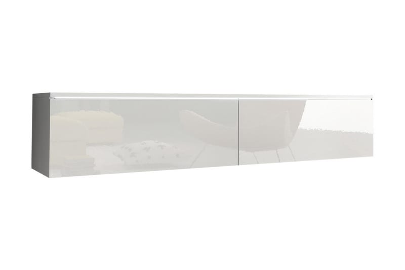 TV-bänk Lourmais 140x32x30 cm - Vit - Möbler - Bord & matgrupp - Avlastningsbord & sidobord - Sängbord & nattduksbord