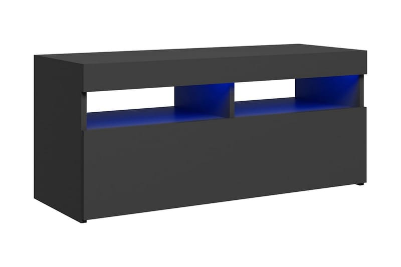 TV-bänk med LED-belysning grå 90x35x40 cm - Grå - Möbler - TV- & Mediamöbler - TV bänk & mediabänk