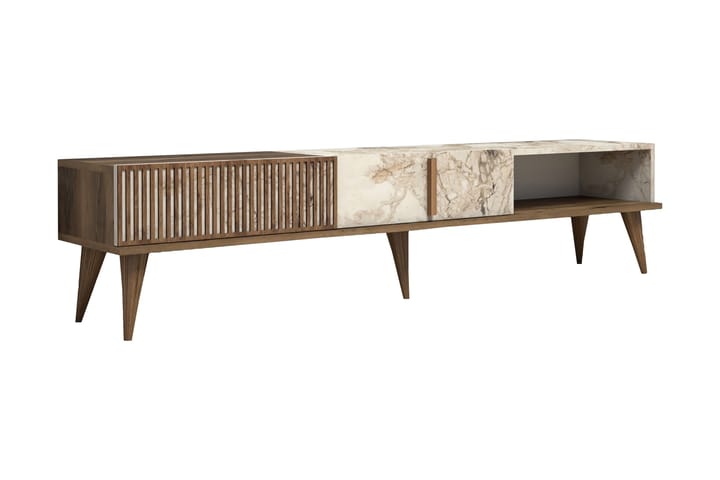 Tv-bänk Milanda 180 cm - Mörkbrun/Vit - Möbler - Bord & matgrupp - Soffbord