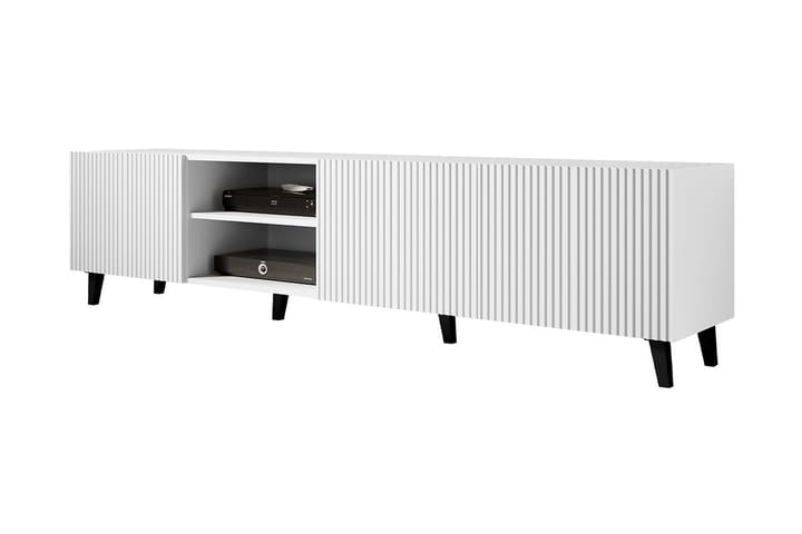 Tv-bänk Pafolo 40x52x200 cm - Vit/Svart - Möbler - Bord & matgrupp - Soffbord