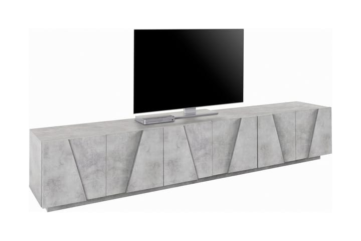 Tv-bänk Pinsac 244 cm 6 Dörrar - Betonggrå - Förvaring - Förvaringsmöbler - Möbelset för vardagsrum