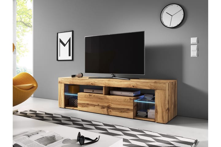 Tv-bänk Rafaelin 140 cm LED-belysning - Rustik Eklook - Möbler - Säng - Madrass - Bäddmadrass
