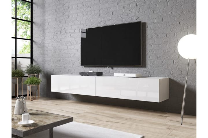 Tv-bänk Sliema 200x40x30 cm - Vit Högglans - Möbler - Fåtölj & stolar - Matstol & köksstol