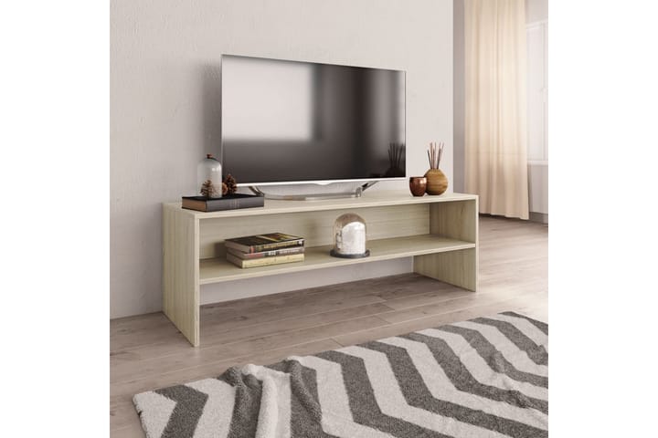 TV-bänk sonoma ek 120x40x40 cm spånskiva - Brun - Möbler - TV- & Mediamöbler - TV-bänk & mediabänk