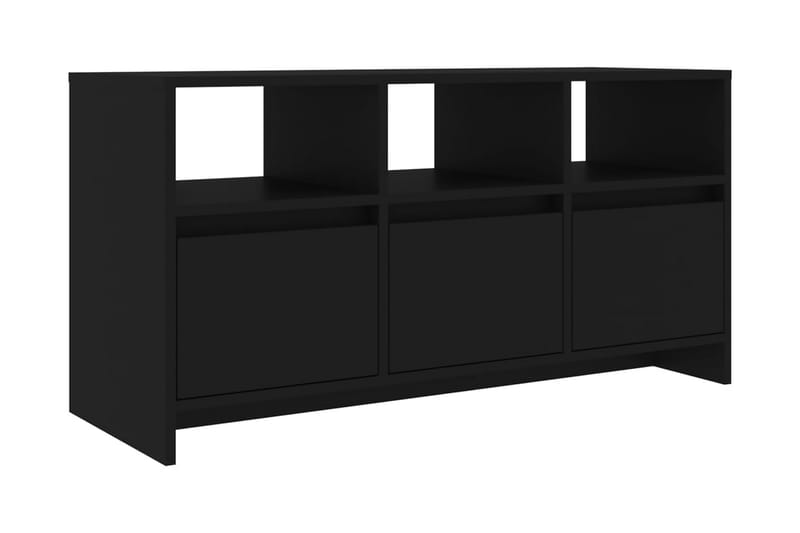 TV-bänk svart 102x37,5x52,5 cm spånskiva - Svart - Möbler - TV- & Mediamöbler - TV-bänk & mediabänk
