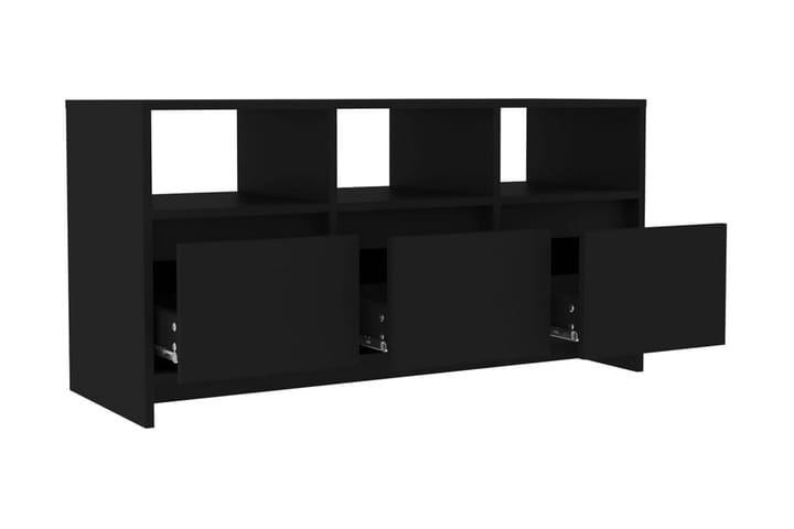 TV-bänk svart 102x37,5x52,5 cm spånskiva - Svart - Möbler - TV- & Mediamöbler - TV-bänk & mediabänk