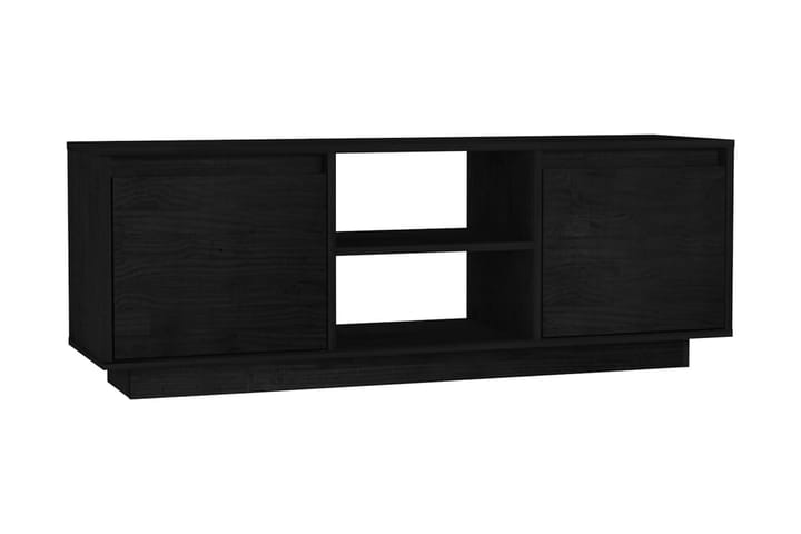 TV-bänk svart 110x30x40 cm massiv furu - Svart - Möbler - TV- & Mediamöbler - TV bänk & mediabänk