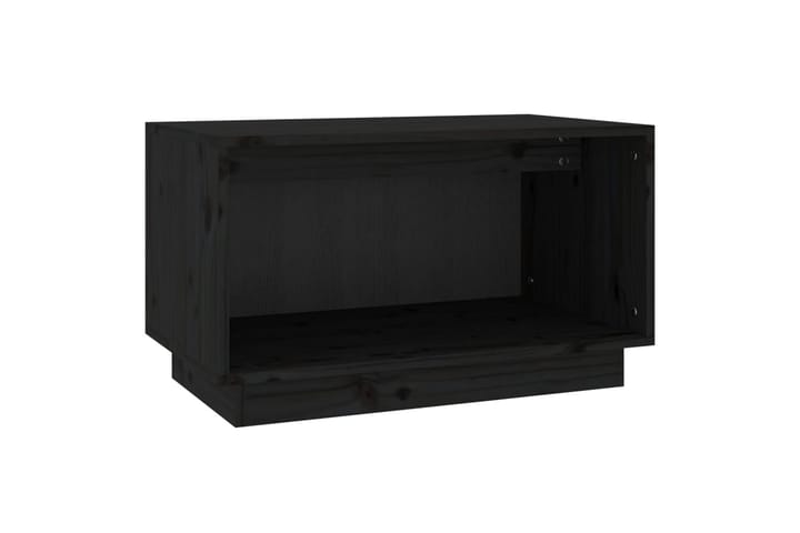 Tv-bänk svart 60x35x35 cm massiv furu - Svart - Möbler - TV- & Mediamöbler - TV-bänk & mediabänk