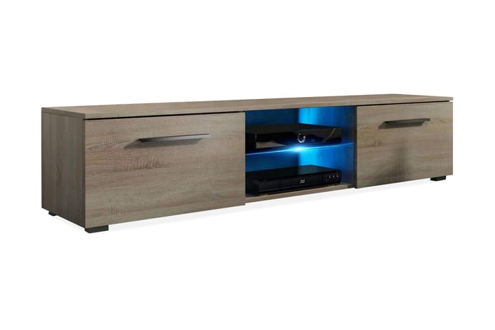 TV-bänk Terisa 140 cm LED-belysning - Natur|Trä - Möbler - Bord & matgrupp - Soffbord