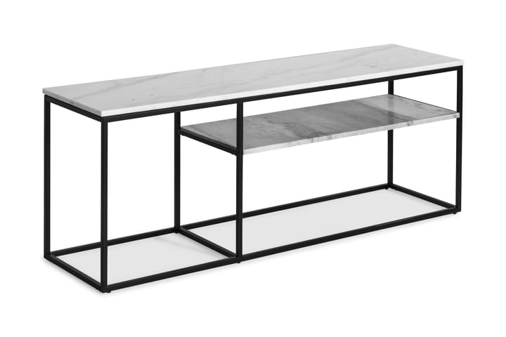 TV-bänk Titania 145 cm Marmor - Vit|Svart|Grå - Möbler - Bord & matgrupp - Soffbord