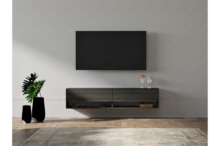 Tv-bänk Vallamor 141 cm - Antracit - Möbler - TV- & Mediamöbler - TV bänk & mediabänk