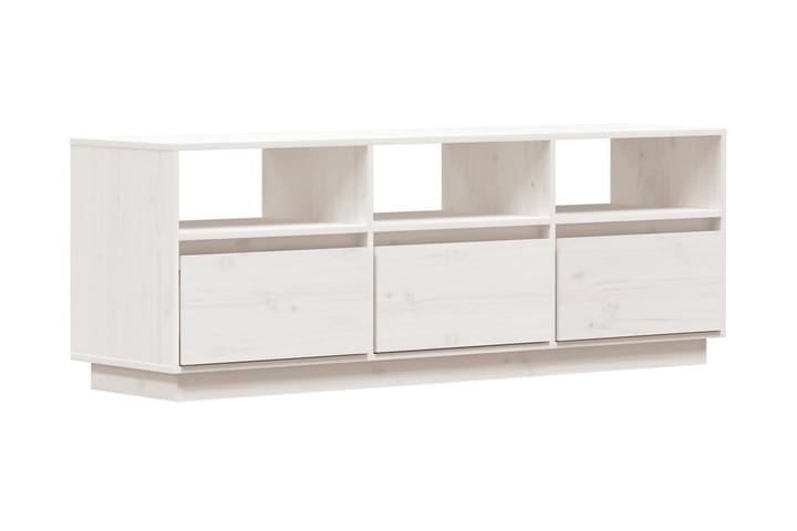 Tv-bänk vit 140x37x50 cm massiv furu - Vit - Möbler - Bord & matgrupp - Soffbord