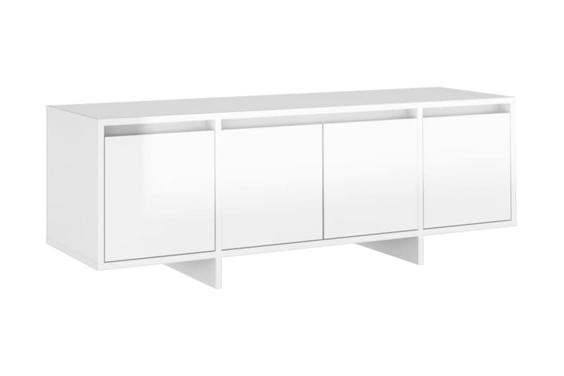 Tv-bänk vit högglans 120x30x40,5 cm spånskiva - Vit - Möbler - TV- & Mediamöbler - TV bänk & mediabänk