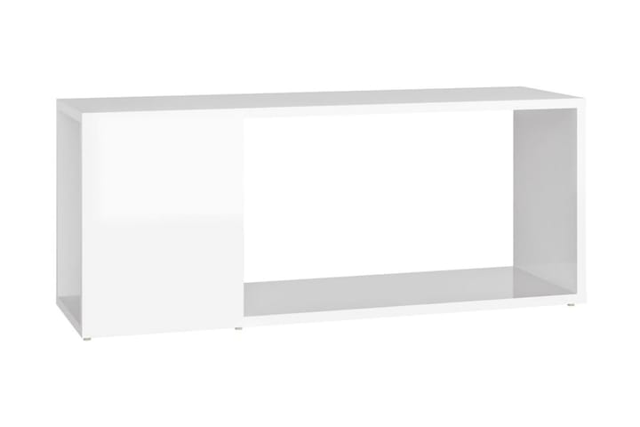 TV-bänk vit högglans 80x24x32 cm spånskiva - Vit - Möbler - TV- & Mediamöbler - TV-bänk & mediabänk