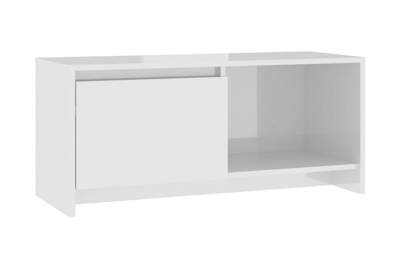 TV-bänk vit högglans 90x35x40 cm spånskiva - Vit - Möbler - TV- & Mediamöbler - TV-skåp